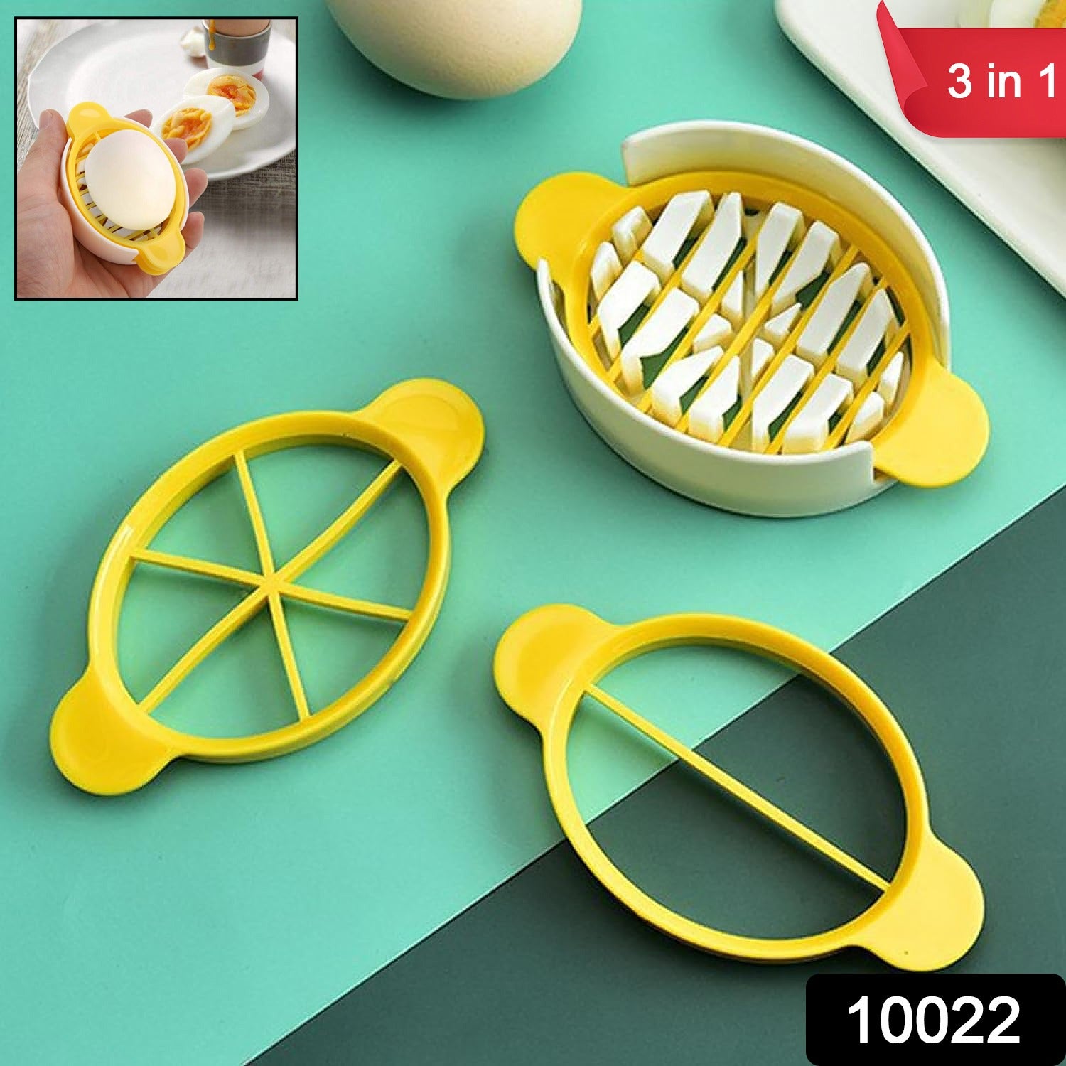 Egg Slicer, 3 in 1 Boiled Egg Slicer, Egg Slicer, Preserved Egg Slicer, Home Restaurant Kitchen Tool (1 Pc) Egg Slicer, 3 in 1 Boiled Egg Slicer, Egg Slicer, Preserved Egg Slicer, Home Restaurant Kitchen Tool (1 Pc)